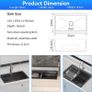 Stainless Steel Kitchen Sink,50 x 43cm,Inset Kitchens Sink,with Waste Kit,Drain Pipe,Pull-Out Drainer Basket,Suitable for Bathroom,Caravan Travelling Image 8