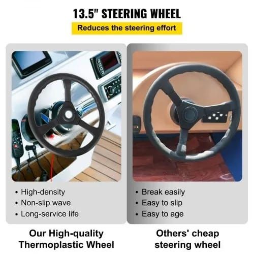 Hydraulic Outboard Steering Kit 300HP, Hydraulic Steering Kit Helm Pump,Hydraulic Boat Steering Kit with 22 Feet Hydraulic