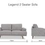 Grey Fabric Corner + 2 Seater Sofa Image 6