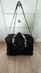 Primark Black and White WRK IT Travel Duffle Holdall Bag