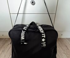 Primark Black and White WRK IT Travel Duffle Holdall Bag