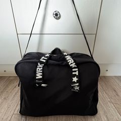 Primark Black and White WRK IT Travel Duffle Holdall Bag