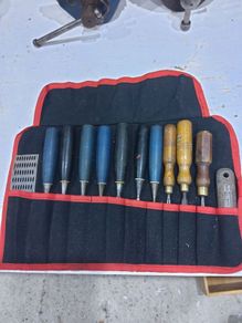 set of vintage graduated chisels