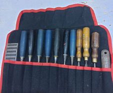 set of vintage graduated chisels