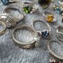 34 solid silver rings,all halmarks Image 5