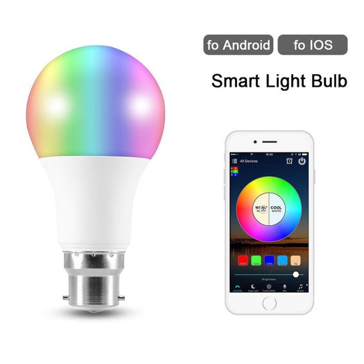 Bluetooth Dimmable RGBW Smart Light LED Bulb APP Remote Control Lamp B22 9W