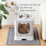 FREE EXPRESS SHIPPING Kitten Cat Litter Tray with Lid, Little Devil Design Front Door Foldable Litter Box for Small Cats & Rabbits Image 4