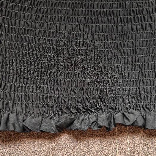 Black Dressy long sleeve open shoulder cropped top, PINK VANILLA, Size S