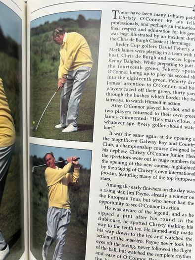 Christy O'Connor Snr SIGNED autobiography Golf Legend