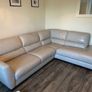 Cream leather couch Image 5