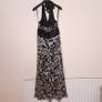 Phase Eight Black Cream Floral Rose Halter Neck Backless Silk Maxi/Midi Evening Dress 12UK/40EU Image 10