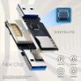 2-in-1 Mini USB 3.0 Card Reader - SD/Micro SD/TF Memory Card Adapter for PC & Laptop, Flash Drive Compatible Image 5