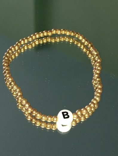 Handmade bracelet crystal pearl gold