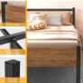 Single Bed Frame with Wooden Headboard Image 5