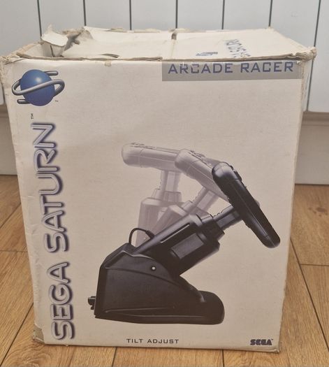 Sega Saturn w/ 3D Control Pad, Arcade Racer, Lightgun and Games