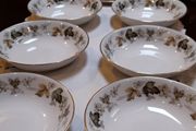 Royal Doulton "Larchmont" soup bowls and gravy boat
