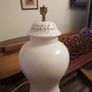 Beautiful cream ceramic Laura Ashley lamp with cute heart details. Needs a repair to electrical connection Image 3