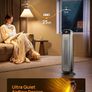 25 Inch Electric Heaters for Home, 70 Oscillating Fan Heater with Remote, 25dB Silent Ceramic Space Heater for Large Room, Low Energy, 3-Mode 3-Speed, Timer, Overheating&Tip-Over Protection Image 6