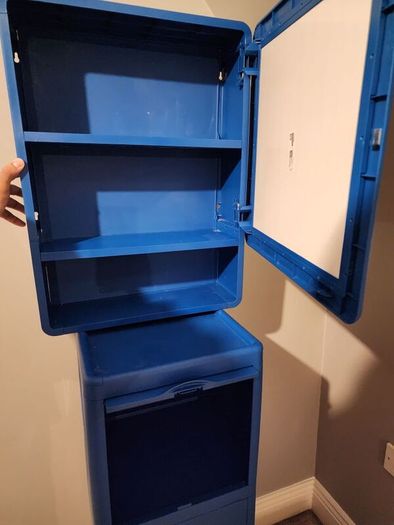 Ikea Cabinet with doors and Wall storage with mirror