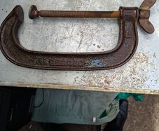 Large Old Record G Clamp Heavy Duty designed for Metalworking, Fabrication,  Woodworking, Postage Available