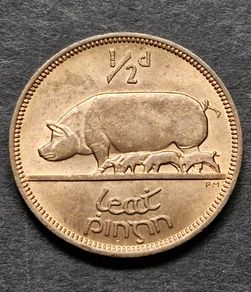 Ireland 1965 1/2 d Half Penny UNC