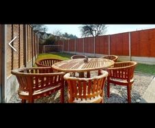 Large garden table and chairs