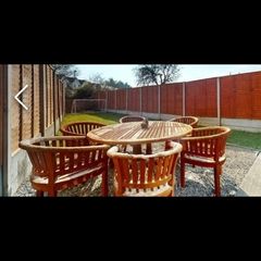 Large garden table and chairs