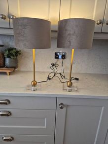 Pair of Dunnes Table Lamps. Beige / Taupe