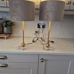Pair of Dunnes Table Lamps. Beige / Taupe