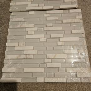 Mosaic Tiles glass and stone white