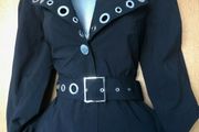 Rare Vintage Karen Millen Black Long Mac Trench Coat