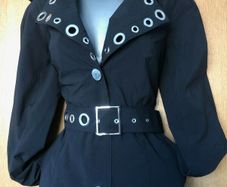 Rare Vintage Karen Millen Black Long Mac Trench Coat