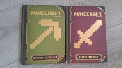 Minecraft Hardback Handbooks Set Beginner's & Combat