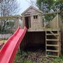 Wooden Playhouse with Slide & Climbing Frame Image 6