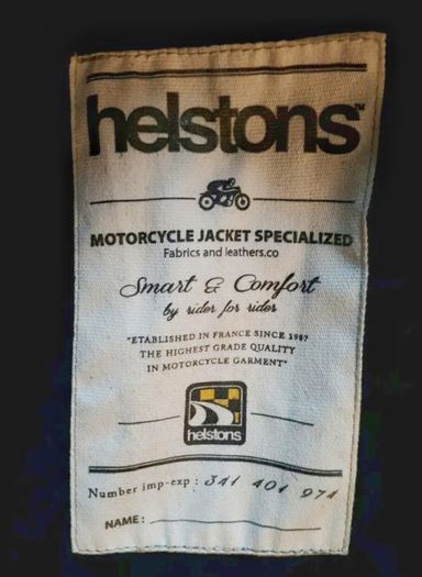 Helstons leather biker's motocycle jacket