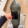 Black Pointed Toe Heeled Ankle Boots Size 6 EU 39 Image 3