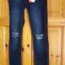 BNWT Boys Dark Navy Ripped Skinny Jeans Image 2