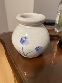 Stephen Pearce/ Shanagarry Celebration mini barrel pottery vase