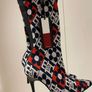 Tommy Hilfiger pointed block-monogram stiletto boots Image 5