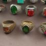 Antique Brass Rings Lot of 15 Mixed Vintage Collectible Rings Image 5
