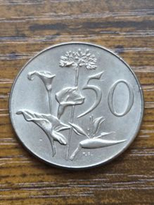 South African 50-cent coin 1970