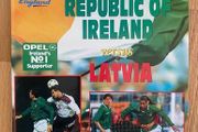 Very Rare 1995 Republic of Ireland v Latvia - EURO 96 Qualifier Programme