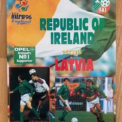 Very Rare 1995 Republic of Ireland v Latvia - EURO 96 Qualifier Programme