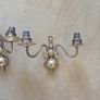 brass  wall lights x2 Image 2