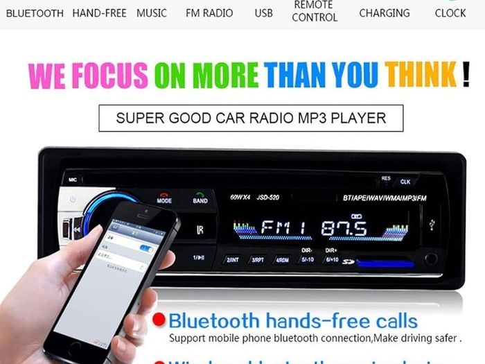 NEW SALE | Digital Car Stereo - Single-Din Car Stereo Bluetooth In Dash with Remote Control - Receivers USB/SD/Audio