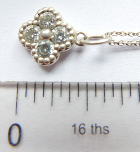 Vintage 925 Sterling Silver Pendant Necklace length 18" - 4g