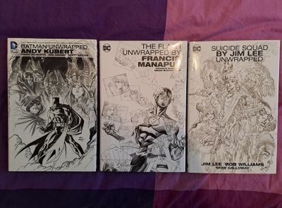 DC Unwrapped 3xHC Batman, Flash and Suicide Squad