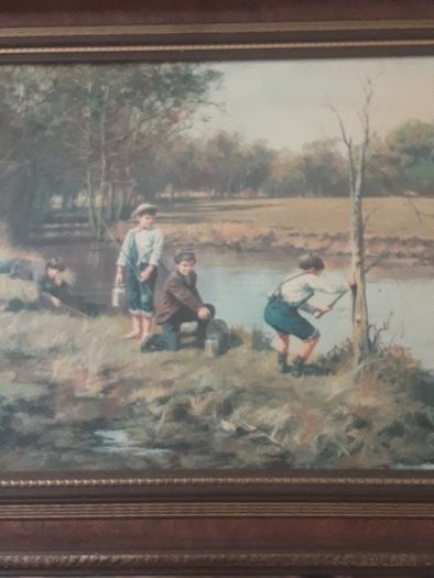 Framed Picture .. Excellent Quality Solid Walnut Frame