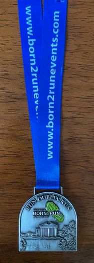 Run Dublin Run Born 2 Run Finishers Medal