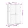 Garden Shed Anthracite 116x45x175 cm Galvanised Steel Image 3